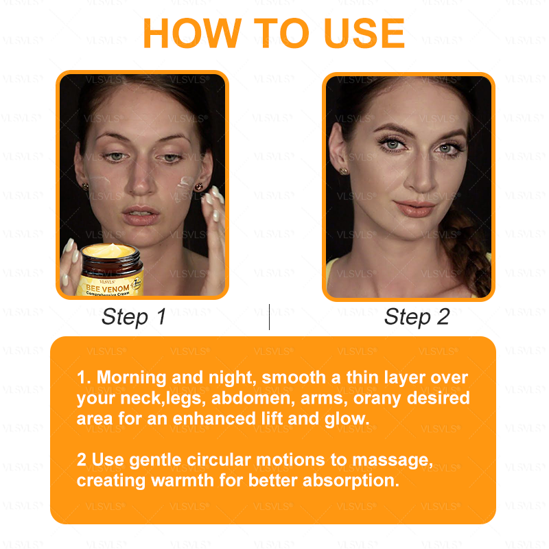 Made and Shipped from USA  🗽𝑽𝑳𝑺𝑽𝑳𝑺® Bee Venom Comprehensive Cream  LAST DAY 80% OFF(Sagging Skin, Fine Lines, Loss of Firmness, Flat Bust, Drooping Hips, and More)