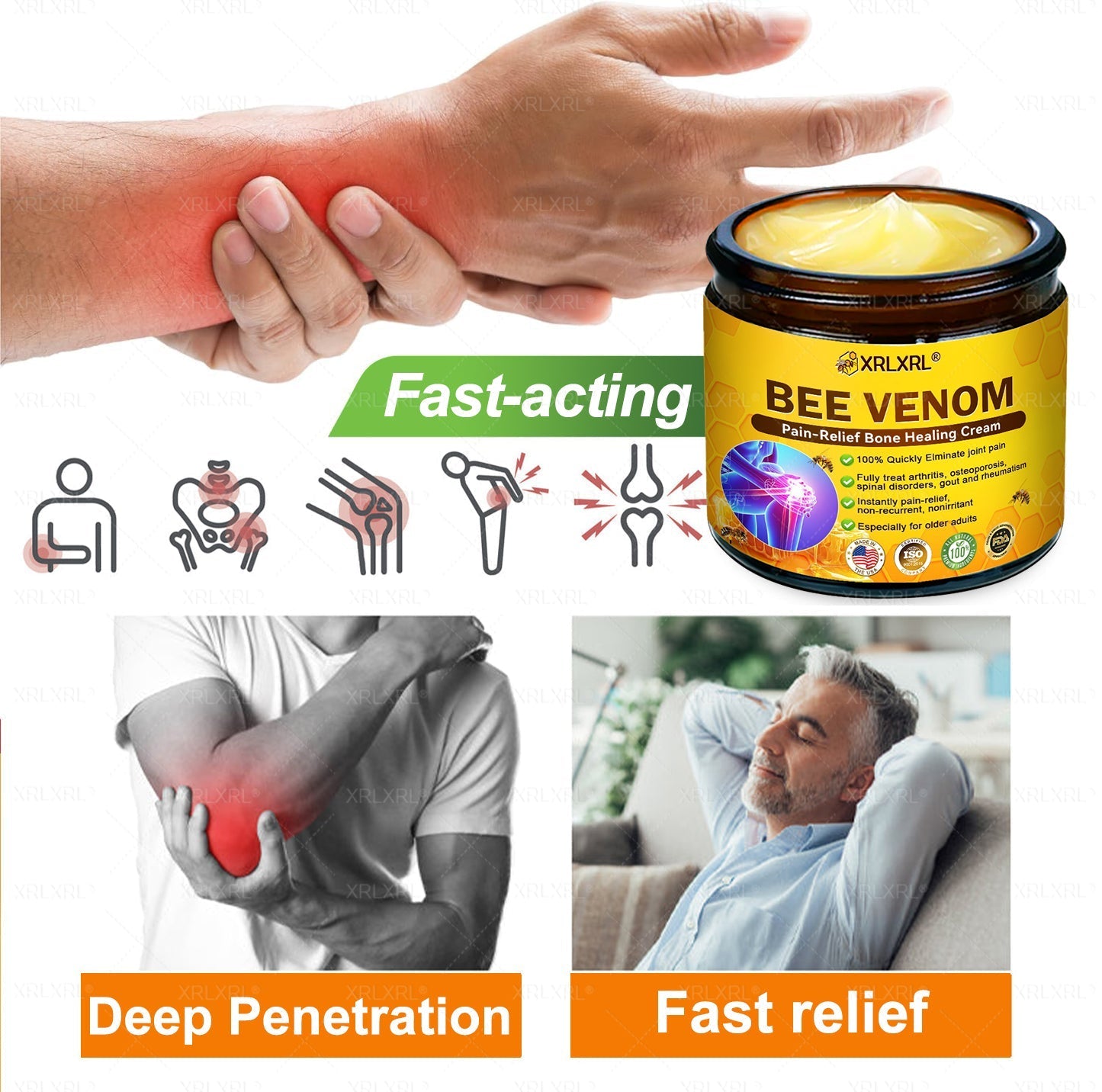 XRLXRL® Bee Venom Pain-Relief Bone Healing Cream (Specially for older adults)🏝️