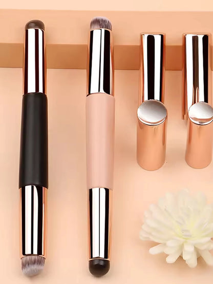 2 in 1 Silicone Lipstick Brush, Smudge Brush, Soft Bristles, Concealer, Portable Beauty Makeup Tool