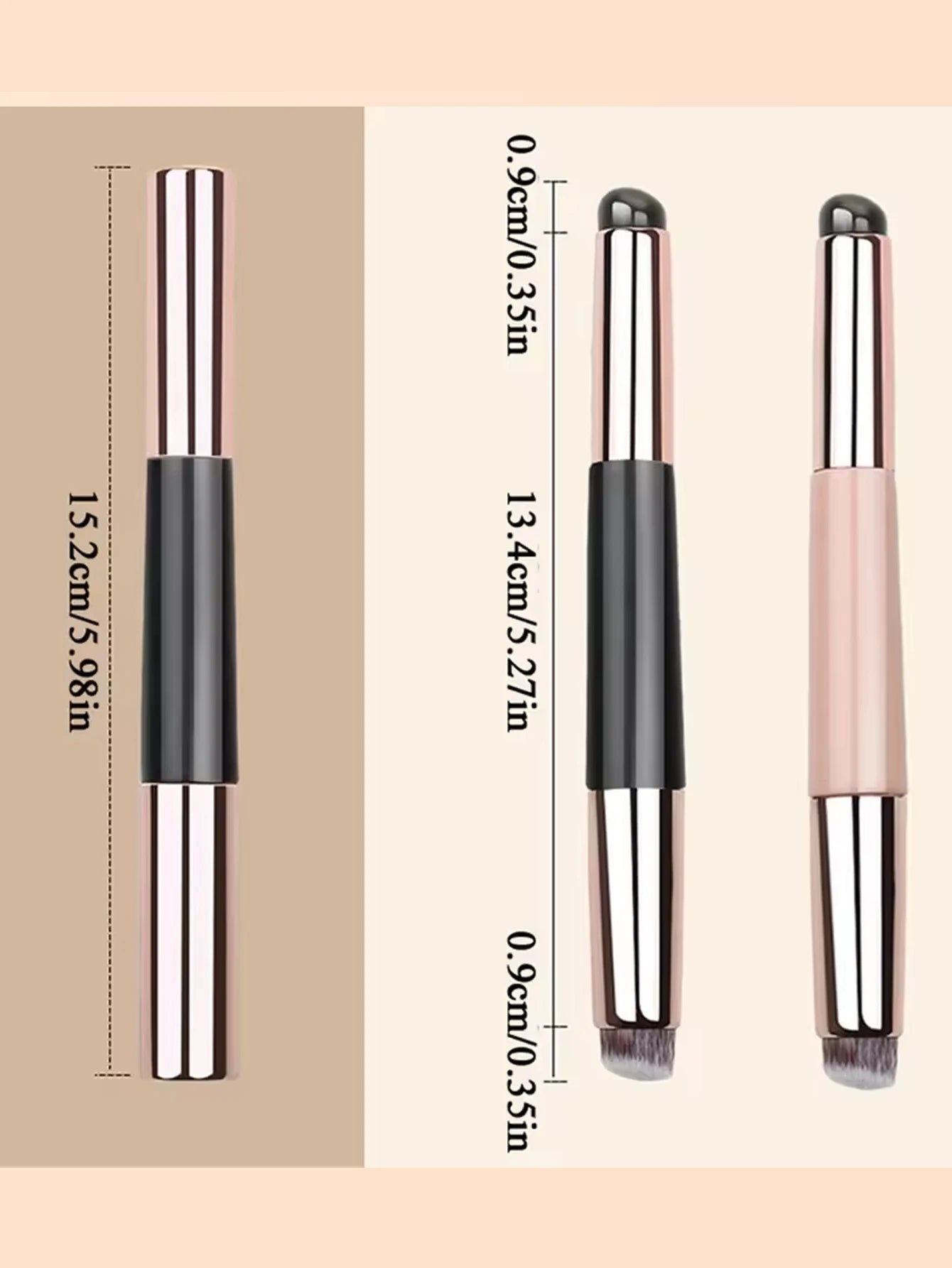 2 in 1 Silicone Lipstick Brush, Smudge Brush, Soft Bristles, Concealer, Portable Beauty Makeup Tool